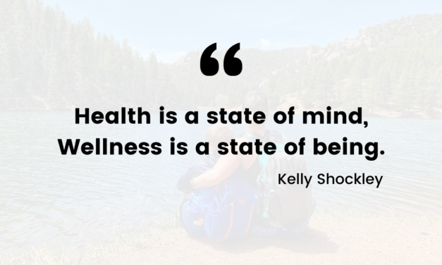 Health is a state of mind, Wellness is a state of being